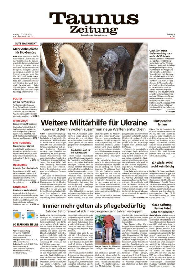 Taunus Zeitung vom Freitag, 13.06.2025