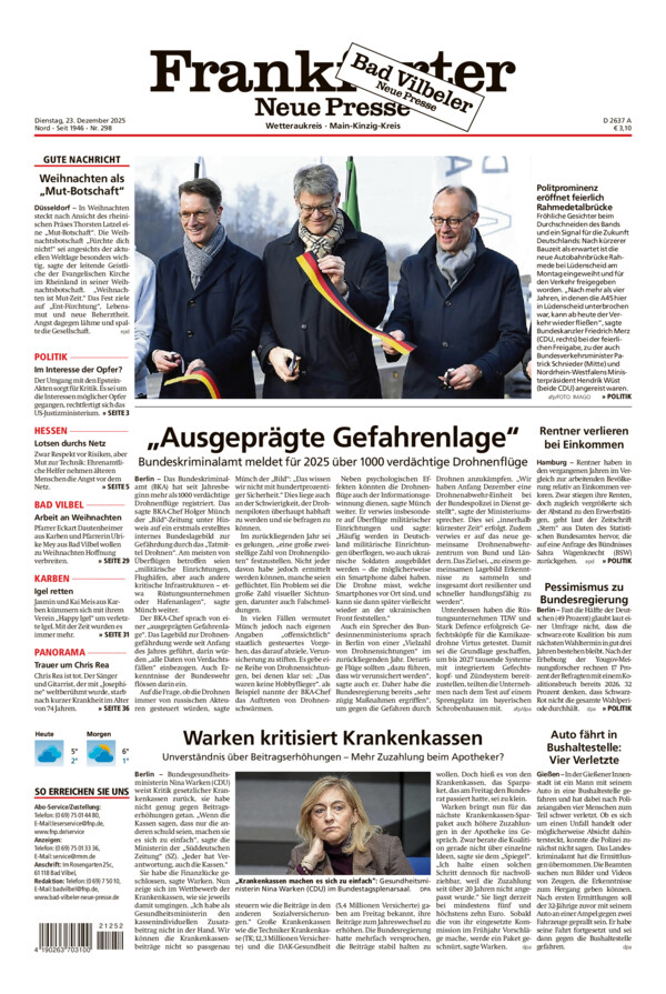 Bad Vilbeler Neue Presse vom Dienstag, 23.12.2025