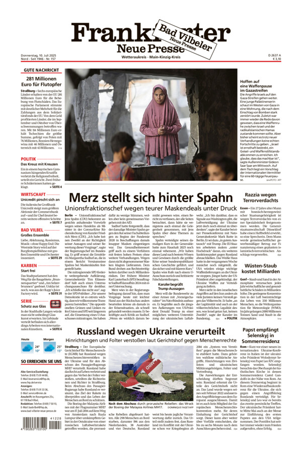 Bad Vilbeler Neue Presse vom Donnerstag, 10.07.2025