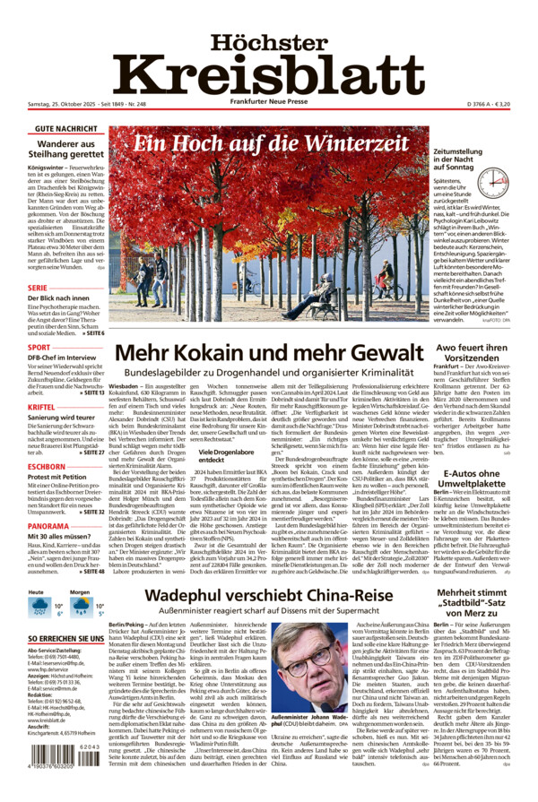 Höchster Kreisblatt vom Samstag, 25.10.2025