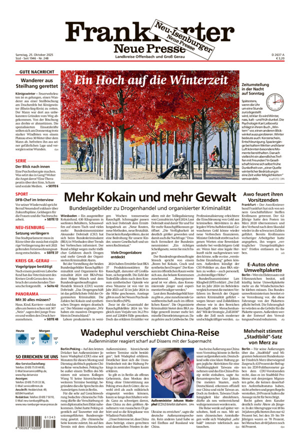 Neu-Isenburger Neue Presse vom Samstag, 25.10.2025